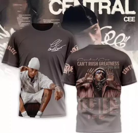 Central Cee – Cant Rush Greatness World Tour 2025 Signature 3D T-Shirt