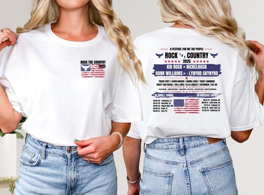 Kid Rock Concert Shirt. Rock the Country 2025 Concert Shirt. A Festival for We The People Shirt. Unisex Shirt. Gift for Her Him.