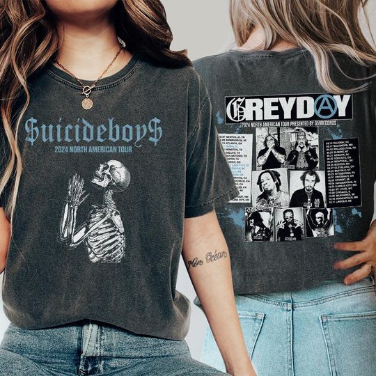 Suicideboys Greyday Tour 90s Shirt, Music 2 Sides Shirt Suicideboys Grey Day 2025 Concert Gift For Fan