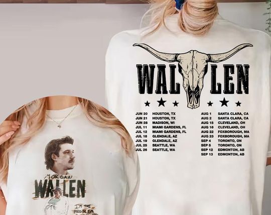 Wallen Western Tour Shirt, Comfort Color Shirt, 90s Vintage Shirt, Gift For Fan, Tour 2025 Shirt, Country Music Tour Tee 9425YP20