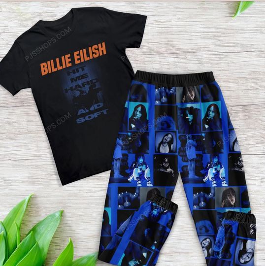 Billie Eilish Hit Me Hard And Soft Tour 2024 Pajamas Set, Billie Eilish Pajamas Set, Comfortable & Stylish Sleepwear for Fans