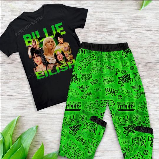Billie Eilish Pajamas Set New 2025, Billie Eilish Hit Me Hard And Soft Tour Pajamas Set, Comfortable & Stylish Sleepwear for Fans