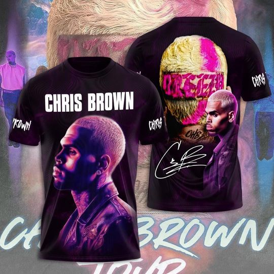 2025 Chris Brown Tour 3D Shirt, Breezy Bowl XX T-Shirt, Chris Brown Concert 2025 Shirt, Chris Brown Graphic Shirt, Chris Brown Fan Gift