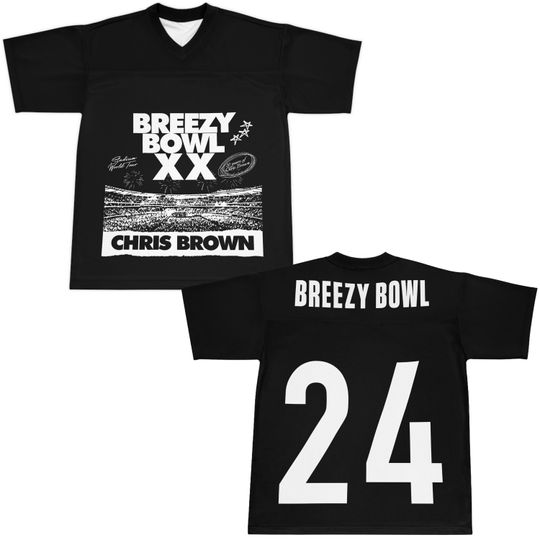 Breezy Bowl XX Football Jersey Black , Retro Sports Apparel, Perfect for Game Days, Concerts, Casual Outfits, Gifts