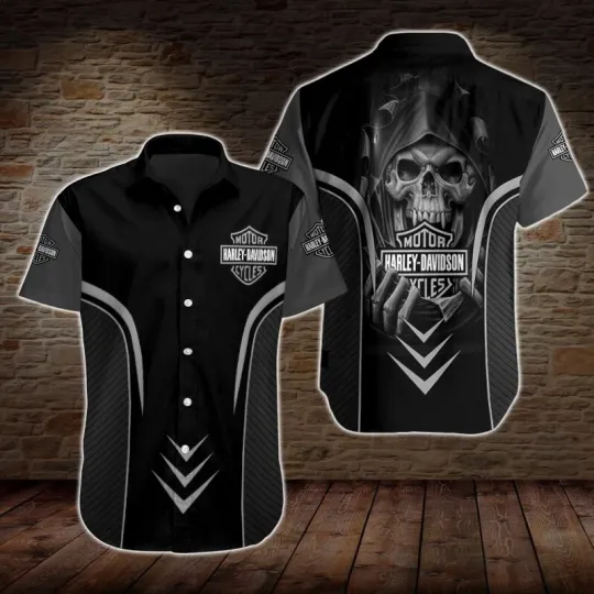 Harley Racing Davidson Casual Button Down Shirt