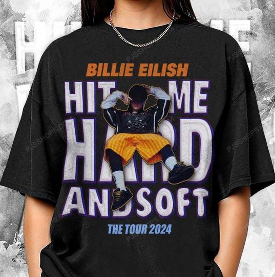 Billie Eilish Vintage 90S Shirt, Bootleg Music Art Hit Me Hard And Soft Tour Concert Tickets Y2k Graphic Tee For Fan