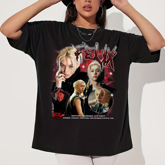 Felix Stray kids Ate Graphic T-shirt, Stray Kids ATE Album Shirt, tray Kids ChkChkBoom Shirt, Skz Kpop Lee Know, Bang Chan, Hyunjin, Han