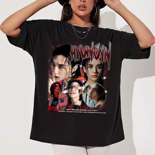 Hyunjin Stray kids Ate Graphic T-shirt, Stray Kids ATE Album Shirt, tray Kids ChkChkBoom Shirt, Skz Kpop Lee Know, Bang Chan, Hyunjin, Felix