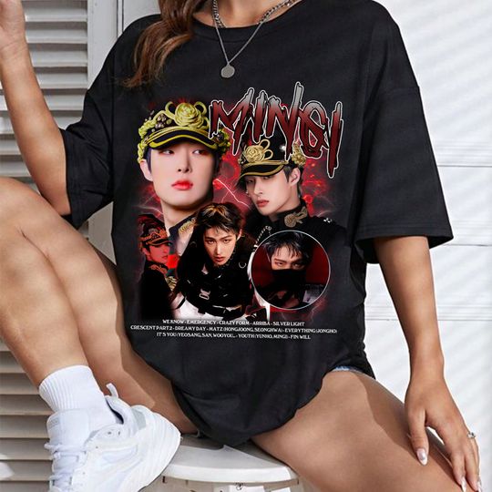 Vintage Mingi Ateez T-shirt, Ateez The World Ep.Fin Will Album Shirt, Ateez Will Shirt, Ateez World Tour Shirt, ATEEZ Tour Shirt