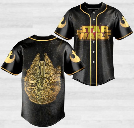 Retro Star Wars Baseball Jersey, Millennium Falcon Jersey Shirt, Galaxy's Edge Baseball Shirt, Disney Movie Shirt, Star Wars Fan