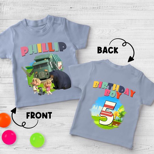 Trash Truck Matching Birthday Shirt/Personalized Trash Truck Birthday Shirt/Trash Truck Family Shirt/Birthday Boy Girl Shirt C1ES21