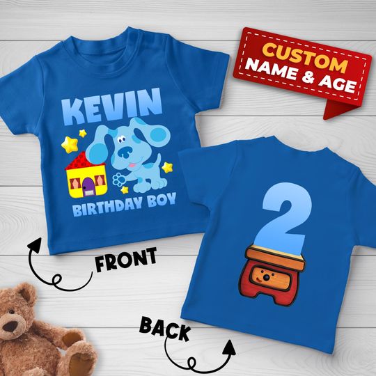 Blues Clues Birthday shirt, Blues Clues Theme Party Shirt, Personalized Family matching Shirt, Family birthday shirt, Cute Dog D1IH40