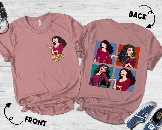 Custom Disney Tangled Mom and Daughter Two-Sided Shirt,Personalized Rapunzel and Mom T-Shirt,Disneyland Trip Shirt,Gift for Mom