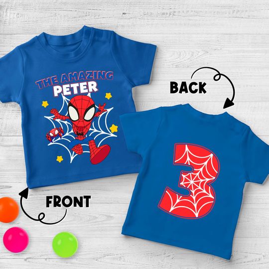 Spider Birthday Shirt, Spidey and Friends Birthday Shirt, Family Matching , Personalized Gift For Birthday, Unisex shirt