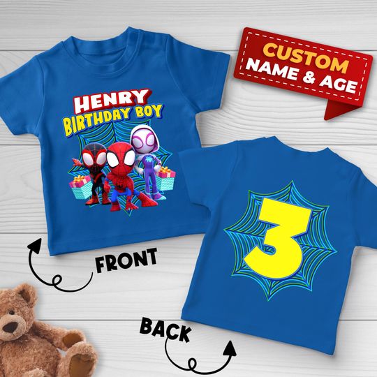 Personalized Spidey Birthday Shirt,Spidey and His Amazing Friends Family Birthday Party,Superhero Birthday Shirt,Spidey,Team Birthday