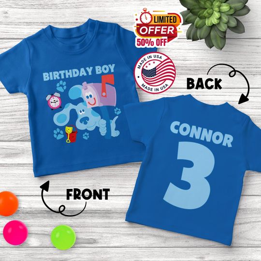 Blues Clues Birthday Shirt, Blue Dog Family Shirt, Blue Dog Family Matching Birthday Shirt,Birthday Boy Shirt, Family Party Shirt