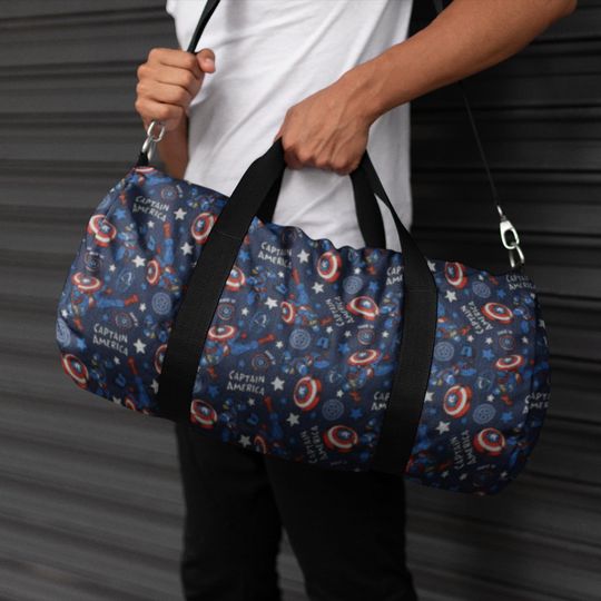 Mar vel A venger Captain America Duffel Bag, Hero Duffel Bag, Mar vel Bag, A vengers Bag, Men's Gym Bag, Captain America Bag, A vengers Gift