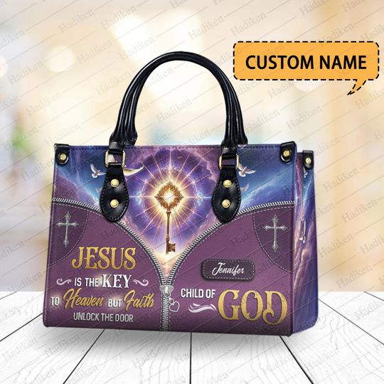 Christianartbag Handbags, Jesus Is The Key To Heaven But Faith Unlock The Door, Gifts for Women, Personalized Bags, Mother's day gift