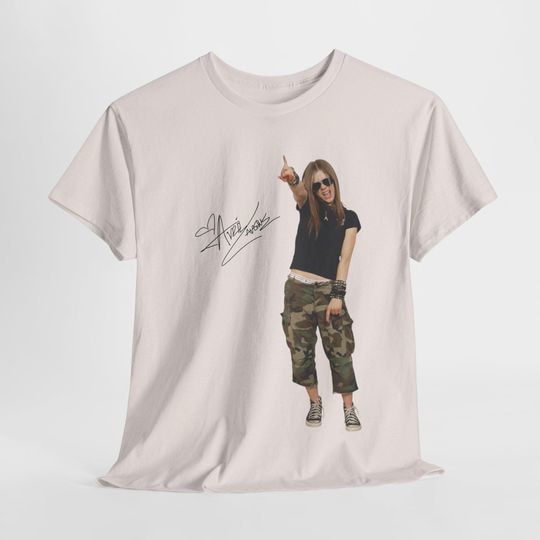 Avril Lavigne 90's Punk Rock Music Fan Unisex Heavy Cotton Tee Shirt