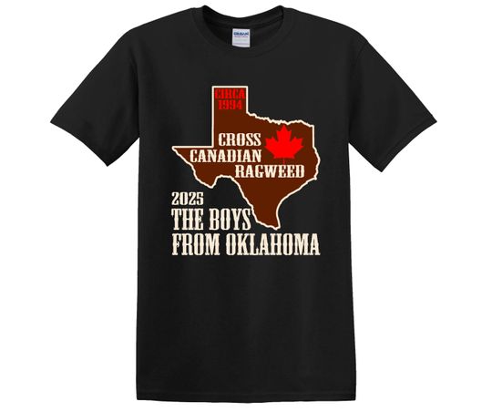 Cross Canadian Ragweed T-Shirt, Ragweed Concert 2025 Long Sleeve, Comfort Colors, Red Dirt Music Shirt, Boys From Oklahoma Hoodie Tour 2025