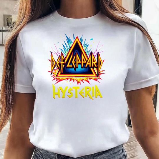 Discover Def Leppard Hysteria T-Shirt design  Comfort Colors Summer Stadium Tour 2025 Tee  Def Leppard And Journey Merch design
