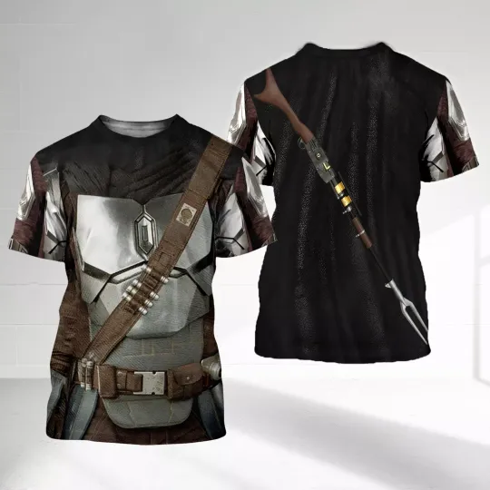 The Mandalorian Armor Cosplay Costume Father's Day Gift Tshirt 3D