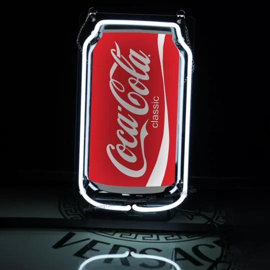 Discover Cocacola Classic Can Neon Sign Light Bar Real Glass Tube Club Wall Decor