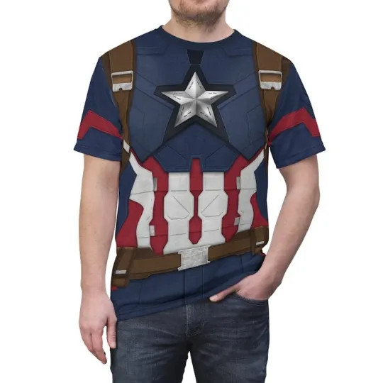 Captain America Civil War Inspired Cosplay Costume Superhero Tshirt 3D