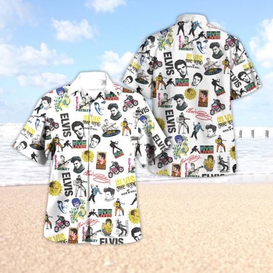 Elvis Tour Hawaiian Shirt, Elvis Presley Lover Tee, Elvis 2025 Summer Shirt, Elvis Presley Beach Shirt, Gift For Elvis Presley Fan