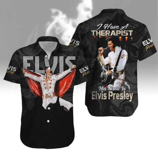 Elvis Presley Button Shirt, Elvis The King Of Rock Roll T-Shirt, Elvis Tour 2025 Hawaii Shirt, Summer Women T-Shirt, Elvis Presley Gift