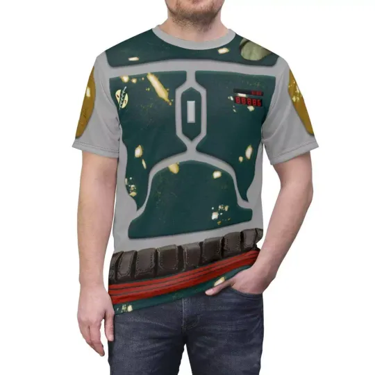 Star War Boba Fett Cosplay Costume The Mandalorian Tshirt 3D