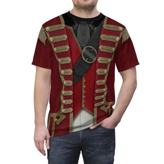 Captain Hook Cosplay Costume Peter Pan Cartoon Villains Tshirt 3D