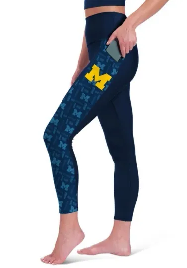 Michigan Wolverines High Waist Women's Leggings Yoga Pants