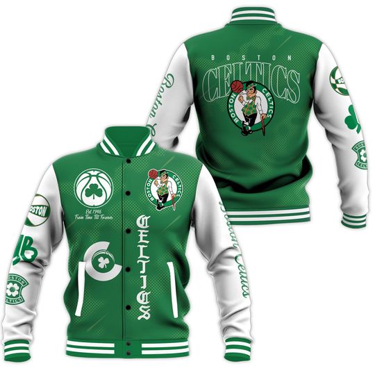 Discover Boston Celtic city Nba Varsity baseball Jacket