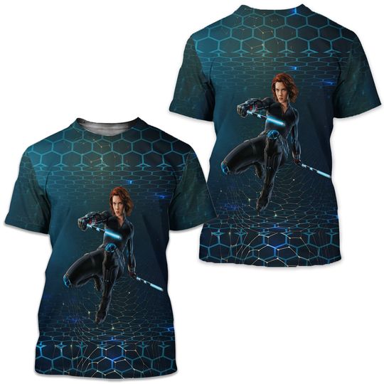 Marvel Hero Black Widow 3D Print T Shirt