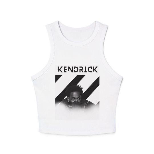 Kendrick Lamar Graphic Racer Tank Top - Stylish Cotton Crop Top for Summer, Music Lovers, Festival Wear, Gift for Her