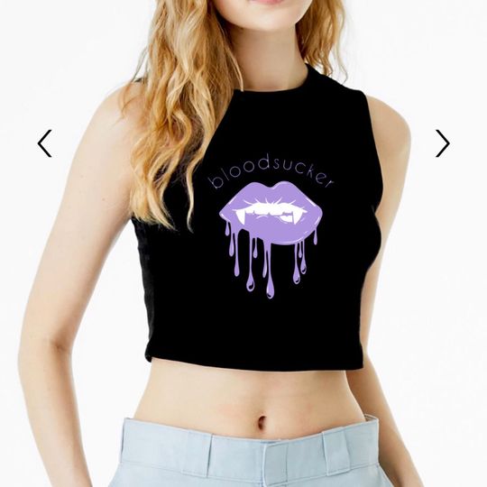 Bloodsucker Olivia Rodrigo Butterfly Vampire Crop Tank Top