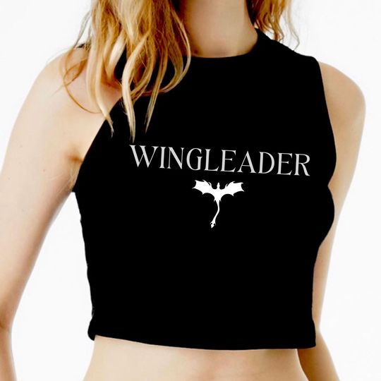 Wingleader Crop Tank Top Fourth Wing Iron Flame Onyx Storm Dragon Riders Quadrant Xaden Riorson