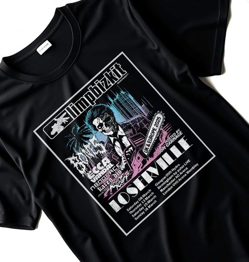 Limp Bizkit Loserville 2025 Tour, Nu Metal, Rock, Rap, Touring Unisex T-Shirt