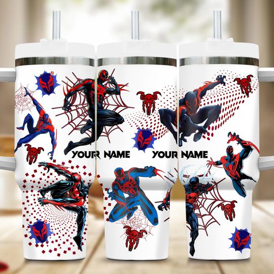 Custom Spiderman 40oz Tumbler, Custom Name Across Spider Verse 40oz Tumbler Cup Gift, Spider Superhero Tumbler