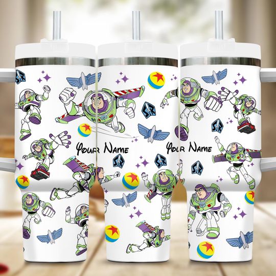 Custom Buzz Lightyear 40oz Tumbler, Personalized Toy Story 40oz Insulated Tumbler, Magic Kingdom Tumbler