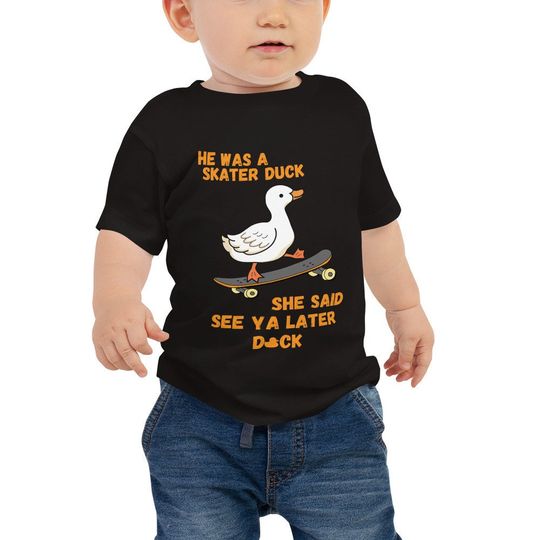 Skater Boy Baby Jersey Short Sleeve Tee, Inspired by Avril Lavigne, Pop Punk Baby, Emo Baby, Gift for Emo Parents, Gifts for Emo Baby