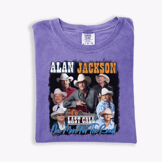 Vintage Alan Jackson Concert Unisex GarmentDyed T-shirt Music Fan Tee Country Music Shirt Retro Concert Tee Band Merch Shirt