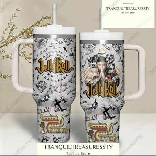 Jelly Roll Coffee Tumbler 40Oz, Jelly Roll Tour Tumbler, Jelly Roll Merch Tumbler, Jelly Roll Concert, Insulated Tumbler, Jelly Roll Cup