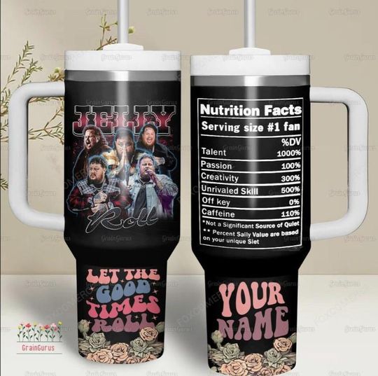 Jelly Roll 40oz Tumbler, Jelly Roll Tour Tumbler Cup, Jelly Roll Coffee Tumbler, Jelly Roll Stainless Tumbler