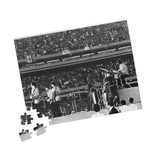 The Beatles 'Live at Shea Stadium' Jigsaw Puzzle - Concert Image, Music History Puzzle Relaxation,  Gift, Vibrant Colors, Glossy, Game Night