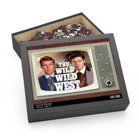 The Wild Wild West TV Show Retro TV Design Jigsaw Puzzle