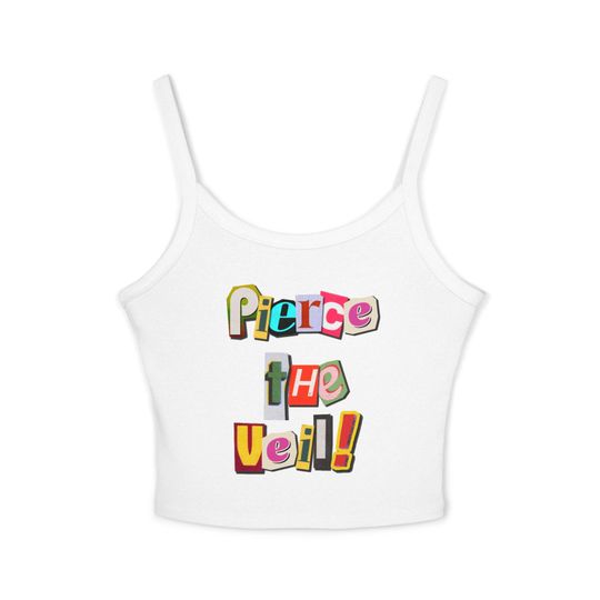 Pierce the Veil Spaghetti Strap Tank Top | Stylish Summer Top for Concerts, Festivals, Casual Wear, Gift for Music Lovers, Alternative