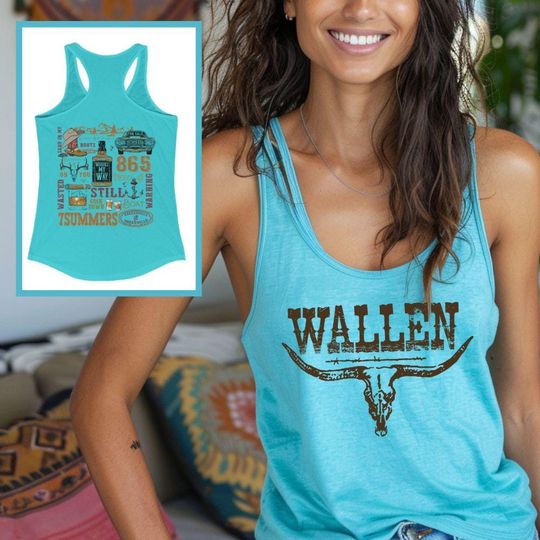 Racerback Wallen Country Music Wallen Tour Tank Wallen Tank Country Music country concert tank Western Tank country music cool gift set list