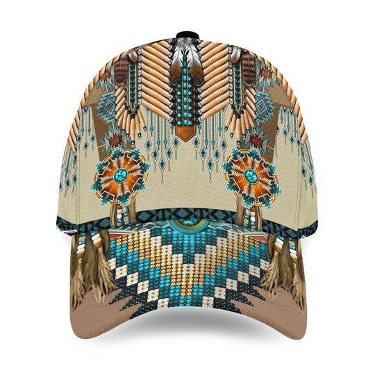 Native American Cap, Native American 3D Full Print Baseball Cap Hat, Native American Gift, Indigenous Caps Tribal Hats Native Pattern Hat